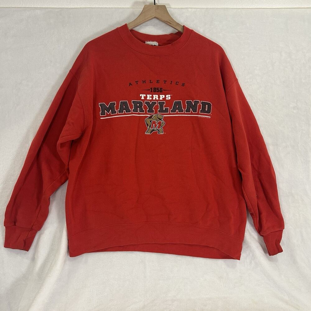 Vintage Maryland Terrapins Sweatshirt Lee Sport Nutmeg 90s Crewneck NCAA